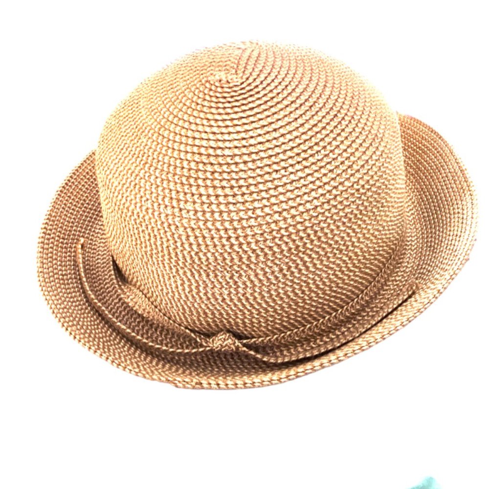 Stylish woven soft bowler/bucket Hat- Color: Tan - Picture 2 of 3